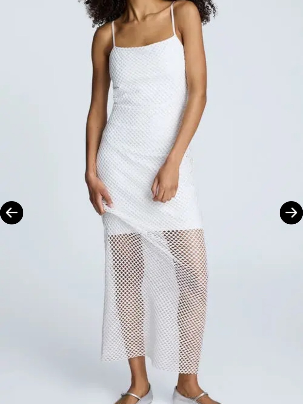 Kenneth Cole White Mesh Overlay Slip Dress new with tags